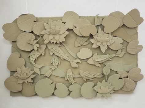 Design Paper Crafts, Art Crafts For Kids, Cardboard Art Projects, Cardboard Relief, Cardboard Art Sculpture, Art Is Life, 3d Art Projects, High School Art Projects, Cardboard Crafts Diy