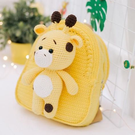 Crochet Backpack Pattern, Crochet Backpack, Pola Amigurumi, Backpack Pattern, Handmade Kids, Bag Crochet, Crochet Bag Pattern, Crochet Toys Patterns, Crochet Purses