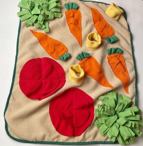 Let your bunny engage in their natural foraging habits! Sprinkle their herbs, pellets, or lettuce around the mat and watch them hunt and enjoy❤️ (Large and machine washable) Instagram - boomthatsart Rabbit Foraging Mat Diy, Foraging Mat For Rabbits, Bunny Items, Bunny Room, Snuffle Mat, Bunny Care, Luxury Garden, Animal Toys, Bunny Toys