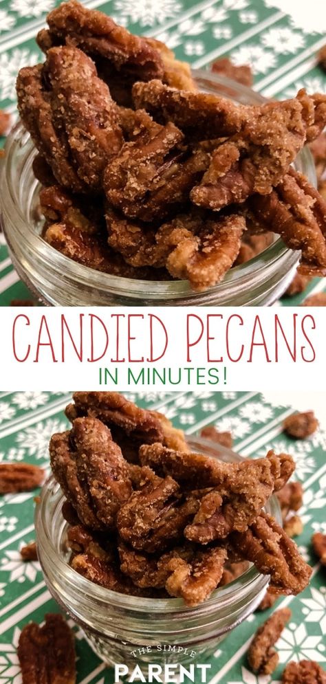 Pecan Halves Recipe, How To Make Praline Pecans, Glazed Pecans Easy, Sugared Pecans Recipe, Toffee Pecans Recipe, Butter Toffee Pecans, Cinnamon Pecans Recipe, Carmelized Pecans, Praline Pecans Recipe