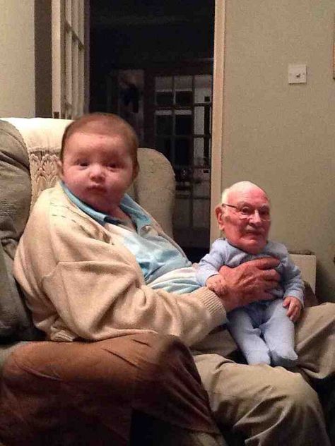 Real Funny | Cute picture of a baby holding Grandpa on his lap. Funny Face Swap, Funny P, Excel Budget, Face Swap, 밈 유머, Face Swaps, 웃긴 사진, Really Funny Memes, Funny Faces