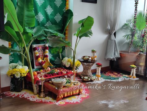 #rangolidesigns #AnamikasRangavalli #satyanatayan #Katha #harekrishna #ganesha #shreeganesha #peacockfeathers #rangoliart #rangoliartist #beautiful #newrangoli Satyanarayan Katha Decoration, Satyanarayan Pooja Rangoli, Satyanarayan Pooja Decoration, Satyanarayan Pooja, Pooja Decoration, Easy Rangoli Designs Diwali, Rangoli Designs Diwali, Easy Rangoli Designs, Easy Rangoli