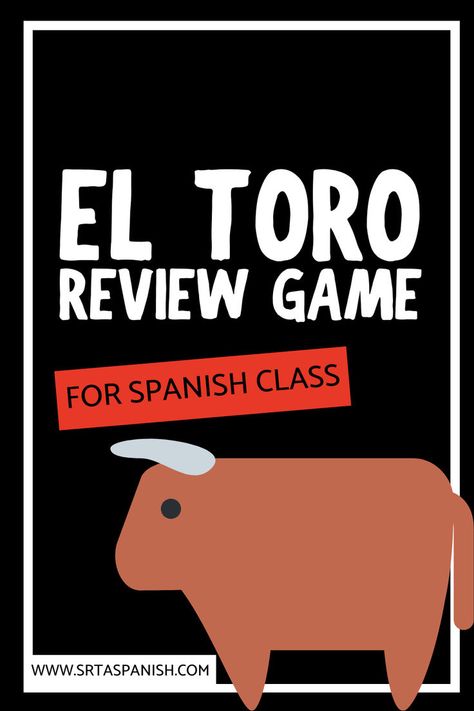 Check out this quick and easy review game for your Spanish classes! Middle school and high school students love to play El Toro in small groups to practice verb endings and conjugation. Great for review day with print and go resources that make this low prep! Everyone plays at once in El Toro! Spanish Conjugation, Middle School Spanish, Spanish Lesson Plans, High School Spanish, Spanish Verbs, Class Games, Technology Tips, Spanish Classroom, Spanish Resources