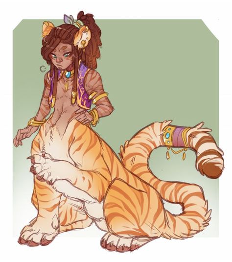 Animal People Art, Human Tiger Hybrid, Lion Oc Human, Tiger Oc Human, Tiger Hybrid Human, Tiger Character Design Human, Tiger Centaur, Tiger Oc, Hybrid Art