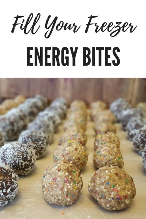 Fill Your Freezer Energy Bites Fill Your Freezer, Healthy High Protein Snacks, Energy Food, Protein Balls Recipes, Pasta Alfredo, Energy Bites Recipes, 100 Calorie Snacks, Sugar Recipes, Healthy Eating Breakfast