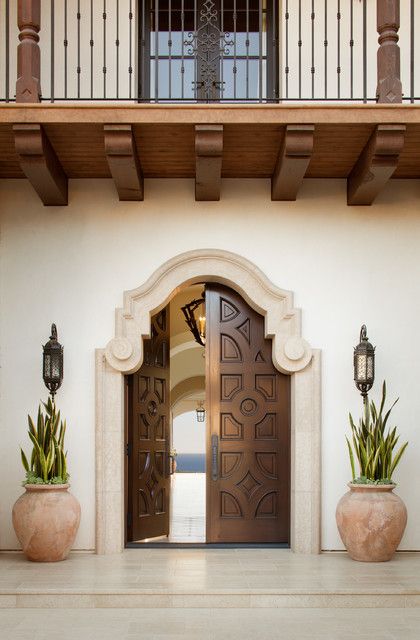 Newport Coast - Santa Barbara Style Home - Mediterranean - Orange County - by Homer Oatman, AIA | Houzz Santa Barbara Style Homes, Spanish Revival Home, Santa Barbara Style, Spanish Villa, Newport Coast, Iron Balcony, Spanish Style Home, Spanish Style Homes, Hacienda Style