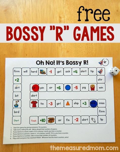 Bossy R, The Measured Mom, Measured Mom, Children Games, First Grade Phonics, R Words, Orton Gillingham, Phonics Games, 2nd Grade Reading