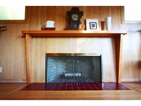 this is probably the only non-brick fireplace I've ever liked, and I REALLY like it. Modern Fireplace Mantle, Midcentury Modern Fireplace, Mid Century Fireplace Makeover, Mid Century Modern Fireplace, Mid Century Fireplace, Modern Fireplace Mantels, Small Basement Remodeling, Lettered Cottage, Modern Remodel