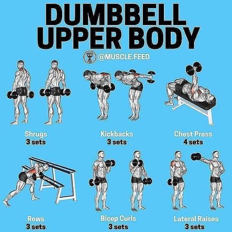 Full Upper Body Workout Gym, Dumbbell Workout For Men, Dumbbell Upper Body Workout, Upper Body Workout At Home, Upper Body Workout Gym, Upper Body Dumbbell Workout, Full Upper Body Workout, Best Kettlebell Exercises, Strength And Conditioning Workouts