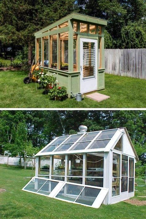 30 Beautiful DIY Greenhouse Designs & Ideas ([year]) 49 Green Houses Diy, House Ideas Plans, Diy Small Greenhouse, Green House Ideas, Greenhouse Decor, Homemade Greenhouse, Moving New House, Wood Sheds, Green House Exterior