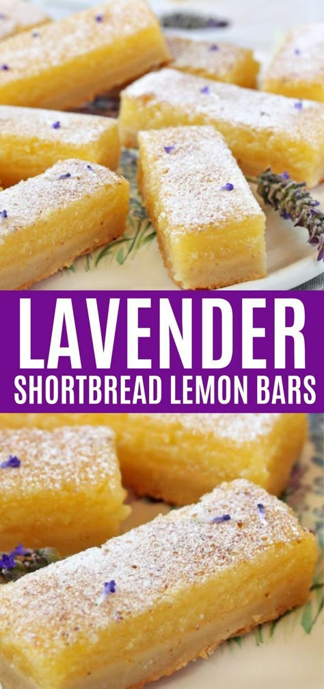 Lavender Lemon Bars, Lavender Recipes, Mapo Tofu, Lemon Dessert, Dessert Oreo, Lemon Dessert Recipes, Lavender Lemon, Light Lavender, Lemon Bars