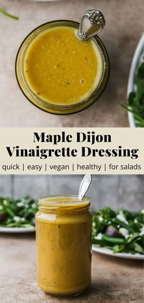 Dijon Dressing Recipe, Types Of Salads, Dijon Vinaigrette Dressing, Dairy Free Salad Dressing, Honey Dijon Dressing, Homemade Salad Dressing Healthy, Dairy Free Salads, Vegan Salad Dressing, Creamy Salad Dressing