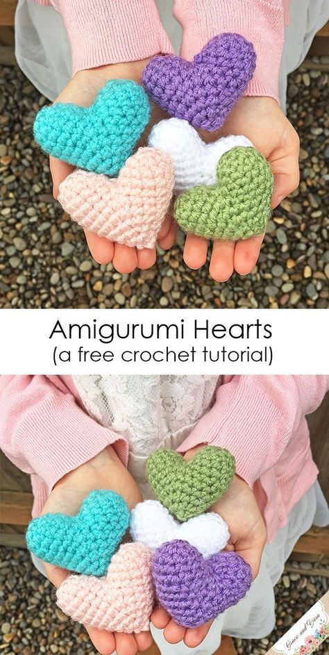 Easy Crochet Heart, Scarf Shrug, Appliques Au Crochet, Leg Warmers Crochet Pattern, Crocheted Hearts, Mini Amigurumi, Crochet Leg Warmers, Crochet Heart Pattern, Amigurumi Animals