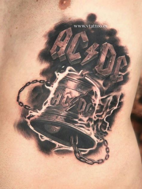 AC/DC tattoo Acdc Tattoo, Rock Tattoo, Wicked Tattoos, Music Tattoo Designs, Geniale Tattoos, Music Tattoo, 1 Tattoo, Tattoo Feminina, Music Tattoos