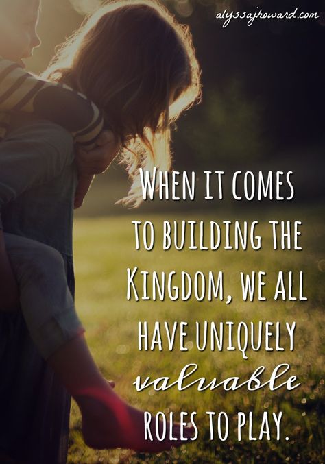 Most of us aren’t preaching in front of crowds or spending our time in foreign mission fields. So does that mean we aren’t building? Of course not! We are all called to be builders, but we all build the Kingdom in different ways. Kingdom Builders, Kingdom Building, Servant Leadership, Faith Walk, Give Me Jesus, Meaningful Relationships, In Christ Alone, Christian Scripture, Special Quotes