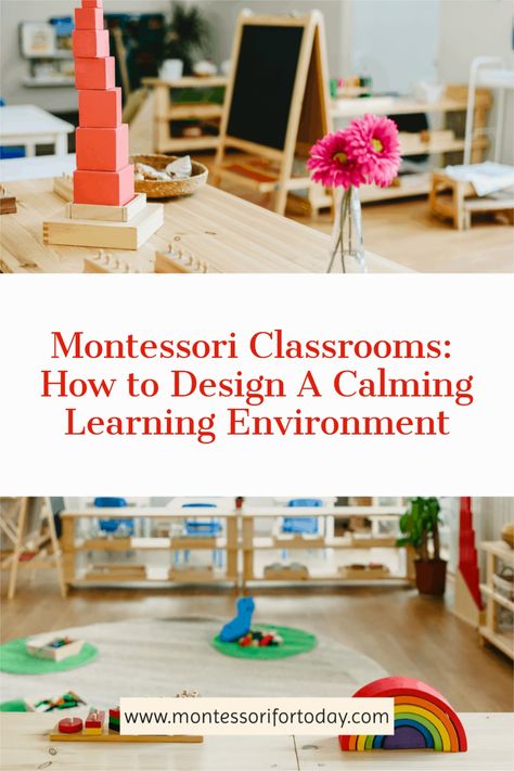 Montessori classrooms provide a calming and respectful learning environment with minimal decorations and natural furnishings. Although not decorated in a traditional sense, Montessori classrooms are attractive and designed to be intuitive and conducive to a child’s needs. This allows for less stressful learning and creates a more holistic approach to teaching and learning about life. Read more about our article about designing Montessori classrooms. Montessori Toddler Classroom, Montessori Classroom Layout, Montessori Preschool Classroom, Montessori Elementary Classroom, Preschool Classroom Layout, Montessori Toddler Rooms, Montessori Environment, Life Activities, Montessori Method