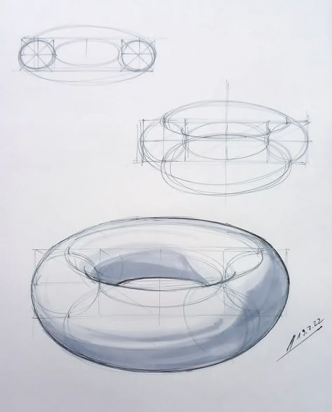 3d Practice Drawings, Shape Study Drawing, How To Draw Geometric Patterns, Shapes Practice Drawing, 3 Point Perspective Drawing Objects, Object Study Drawing, Sketching Shapes, Drawing Shapes Practice, Folds Drawing