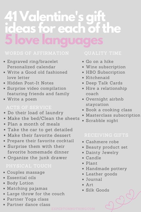 Love Language Gifts, Classic Valentines, Things To Do With Your Boyfriend, The 5 Love Languages, Romantic Date Night Ideas, Valentine's Day Gift Ideas, 5 Love Languages, Cute Date Ideas, Relationship Lessons