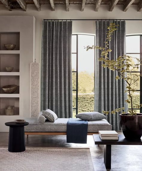 How do you make curtains look expensive? 6 tips to know | Make Curtains Look Expensive, Wood Block Prints, Soundproof Windows, Make Curtains, Mark Alexander, Traditional Aesthetic, Contemporary Curtains, Soundproof Room, Simple Curtains