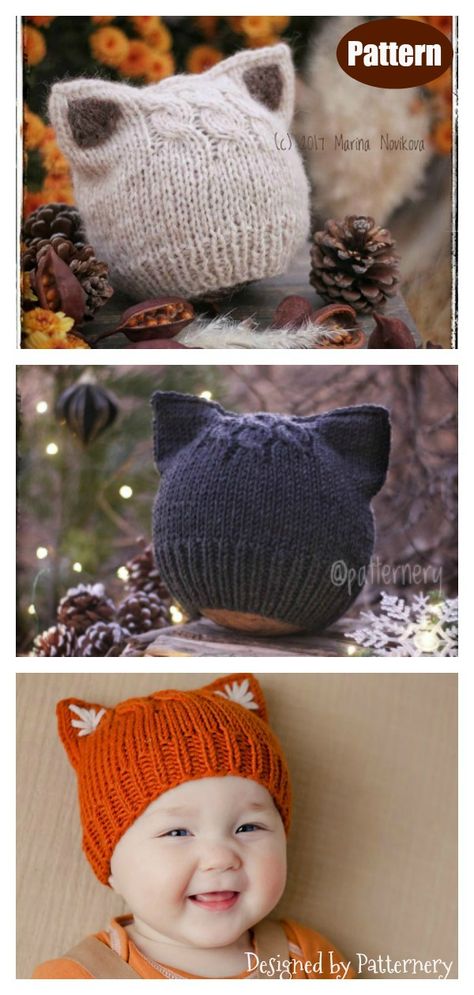 6 Cat Hat Free Knitting Pattern and Paid - Page 2 of 2 Hat Free Knitting Pattern, Cat Hat Pattern, Baby Hat Knitting Patterns Free, Beanie Knitting Patterns Free, Beginner Knitting Pattern, Baby Hat Knitting Pattern, Hat Patterns Free, Hat Knitting Pattern, Knitting Patterns Free Hats