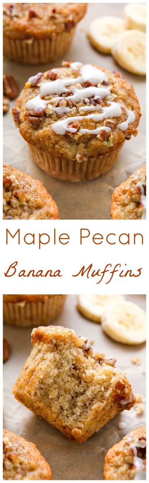 Best Easy Banana Bread, Lentil Muffins, Banana Muffins Vegan, Vegan Banana Muffins, Muffins Blueberry, Pecan Muffins, Baker By Nature, Muffins Vegan, Banana Muffin