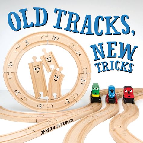 Train Books for All Ages -- Beginnings and Bookends Train Track Ideas, Cardboard Train, Pom Pom Tree, Wooden Train Track, Train Table, Train Book, Wooden Train Set, Trains Birthday Party, Diy Pipe