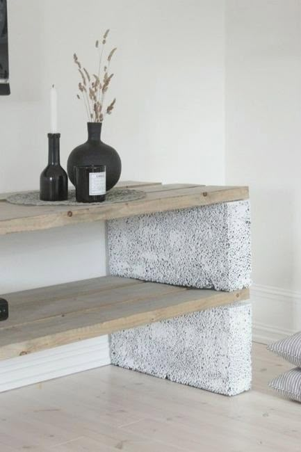 Cinder Block Furniture, Do It Yourself Decoration, Eccentric Decor, Table For 12, Cinder Block, Household Furniture, Diwali Decorations, Diy Table, Wooden Furniture