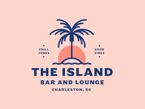 The Island branding sunset good vibes lounge bar palm tree palm island lockup logo Palm Tree Logo, Summer Logo, Desain Editorial, Logos Ideas, Restaurant Logo, Tree Logo, Gaming Logo, Tree Logos, Line Art Design