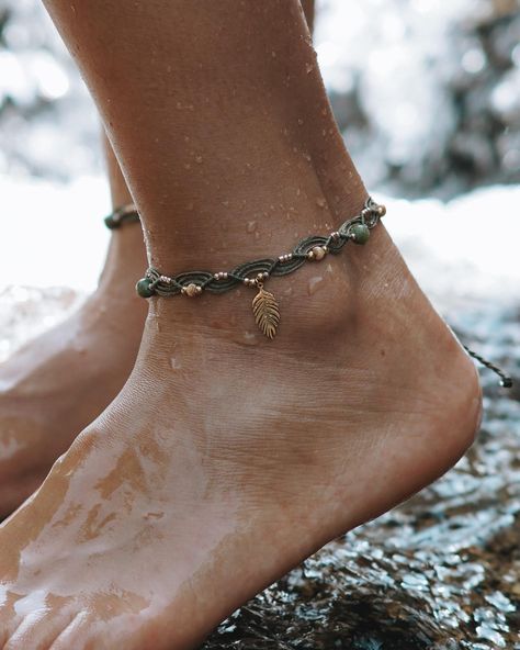 One of our bestsellers is inspired by the tropical jungle 🌿The natural Jade stones and olive green cord reflect the lush beauty that surrounds us. Our Jade Tropical Anklet is available to order online at www.jaiyen.store 🌴 . . . #handmadeanklet #anklets #anklebracelet #handmadejewelry #handmadejewellery #bohojewelry #tropicaljewelry #jadejewelry #summerjewelry #summerstyle #macramejewelry Handmade Ankle Bracelets, Anklets Diy, Handmade Anklets, Tropical Jewelry, Koh Lanta, Estilo Hippie, Bracelet Online, Jade Jewelry, Natural Jade