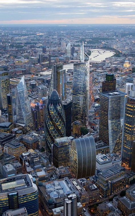 This Is What London Will Look Like In 20 Years After A Skyscraper Boom | Co.Exist | ideas + impact London Skyscrapers, Gherkin London, Future London, London Buildings, Life In London, London Dreams, Cities Skylines, London Architecture, Skyscraper Architecture