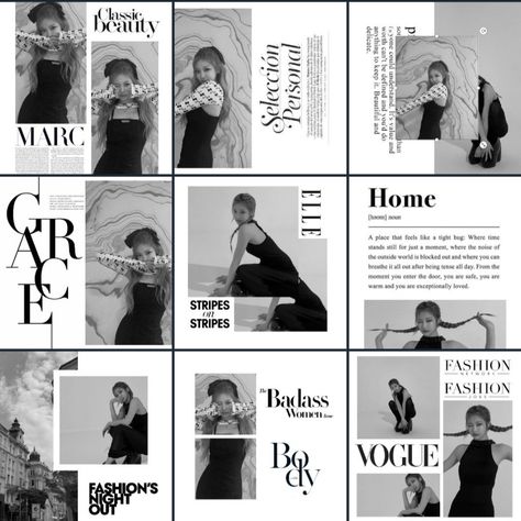 Vogue Magazine Inside Pages, Vogue Magazine Template, Vogue Magazine Layout Design, Kpop Magazine Layout, Magazine Edit Kpop, Kpop Magazine Edit, Magazine Moodboard, Kpop Magazine, Magazine Edit