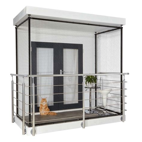 Cat Balcony Enclosure, Cat Net Balcony, Balcony Cat Enclosure, Cat Patio Apartment, Cat Safe Balcony, Balcony Enclosure, Balcony Renovation, Cat Proof Balcony, Cat Balcony