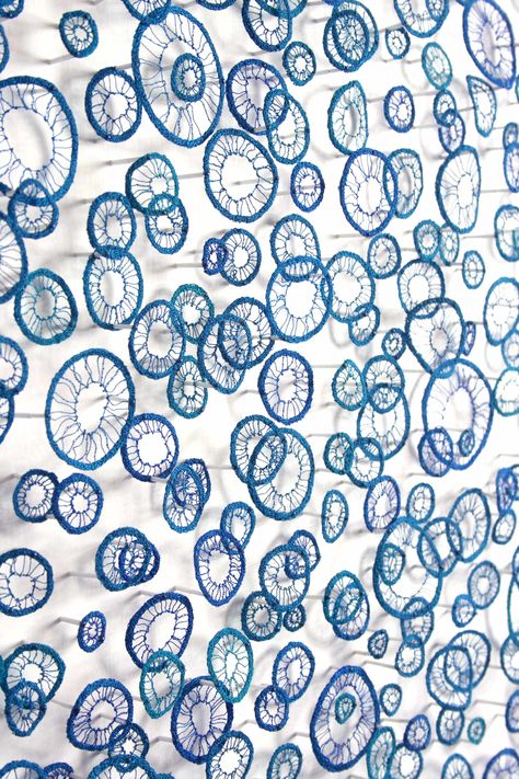 UNDER THE MICROSCOPE — Meredith Woolnough Water Textiles, Dissolvable Fabric, Meredith Woolnough, Microscope Art, Microscopic Cells, Nature Embroidery, Overlapping Circles, Gcse Textiles, Leaf Artwork