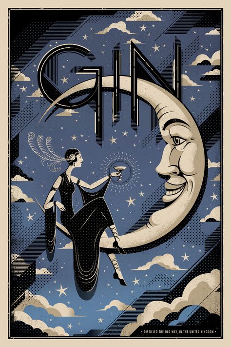 Gin 041118 01 Arte Jazz, Arte Art Deco, Art Deco Illustrations, League Art, Art Deco Artwork, Art Deco Illustration, Deco Bedroom, 강아지 그림, Deco Poster