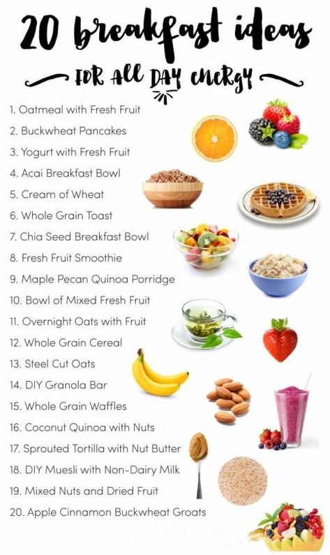 Got a big day ahead? 😁 💁‍♀ Here is the list of power breakfasts to start the day! 💪💯✨  #Breakfast #Healthy #HealthandWellness Healthy Breakfast Meals, Meals List, Chia Seed Breakfast, Coconut Quinoa, Fresh Fruit Smoothies, Menu Sarapan Sehat, Clean Breakfast, Smoothie Fruit, Whole Grain Cereals