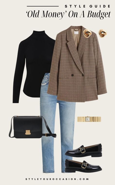 How To Dress 'Old Money' On A Budget: Fall & Winter [2024] Old Money Work Outfits Fall, Old Money Style Fall 2024, Old Money Fall Outfits Aesthetic, Winter Old Money Outfits Women Classy, Fall Styles For Women 2024, Fall 2024 Work Outfits, How To Wear A Blazer, Old Money Autumn Outfits, Casual Winter Work Outfits For Women