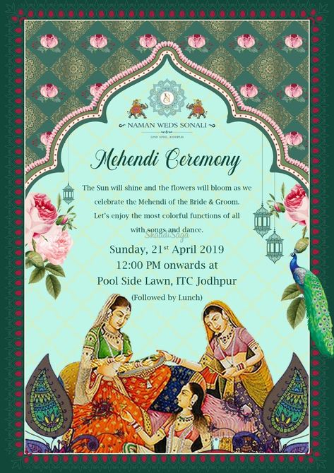 Creative Fold Studio - Wedding Invitation on ShaadiSaga Mehendi Cards Invitations, Mehndi Invitation Cards Indian, Mehndi Invitation Cards Template, Mehendi Ceremony Invitation Card, Kankotri Ideas, Spike Drawing, Mehendi Invite, Mehendi Invitation, Mehndi Invitation