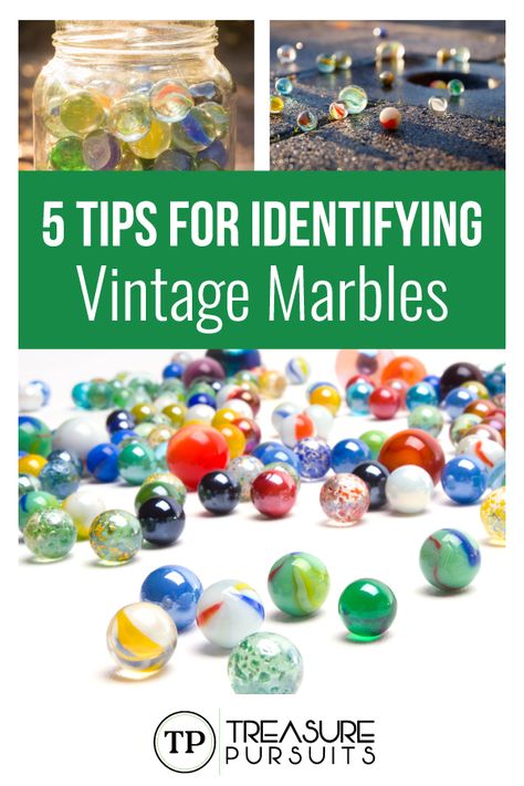 Some how you've come across some marbles. Are they new? Maybe they are antique marbles. Did you know one antique marble can fetch upwards of several hundred dollars? Here's some tips for telling new from old apart. #Vintage #Antique #Collecting #Toys Decorating With Marbles, Ideas For Marbles, How To Make Marbles, Marble Crafts Ideas Projects, Things To Do With Marbles, Round Glass Marbles Diy Crafts, Marble Collection Display Ideas, What To Do With Marbles, Marble Display Ideas