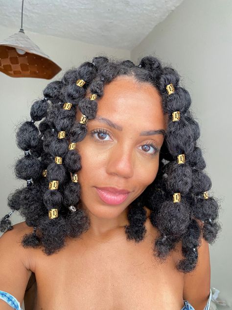 Bubble Locs, Puff Balls Hairstyle Natural Hair, Braided Natural Hairstyles No Weave, Puff Ball Hairstyle Natural Hair, Poodle Puffs, Faux Locs Marley Hair, Afro Puff Hairstyles, Short Braid Hairstyles, Short Braid