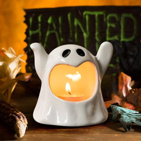 SDJMa Halloween Ghost Decoration, 4.3"x4.7" Cute Ceramic Ghost Tea Light Holders, Halloween Candl... | Walmart (US) Ghost Candle, Pumpkin Plush, Ceramic Ghost, Ghost Candles, Christmas Plush Toys, Halloween Ghost Decorations, Halloween Candle, Nightmare Before Christmas Halloween, Adornos Halloween