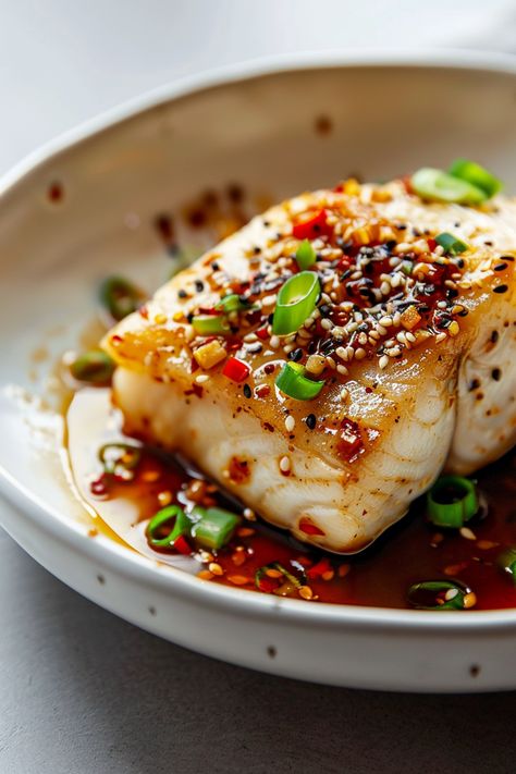 Easy and Delicious Keto Asian-Inspired Chilean Seabass in Soy Ginger Sauce Recipe #ketodiet #ketorecipes #lowcarb Asian Entrees, Fish Bbq Recipes, Asian Cod Recipes, Asian Seafood, Asian Keto Recipes, Keto Asian Recipes, Keto Fish Recipes, Asian Swordfish Recipes, Seabass Recipe Baked