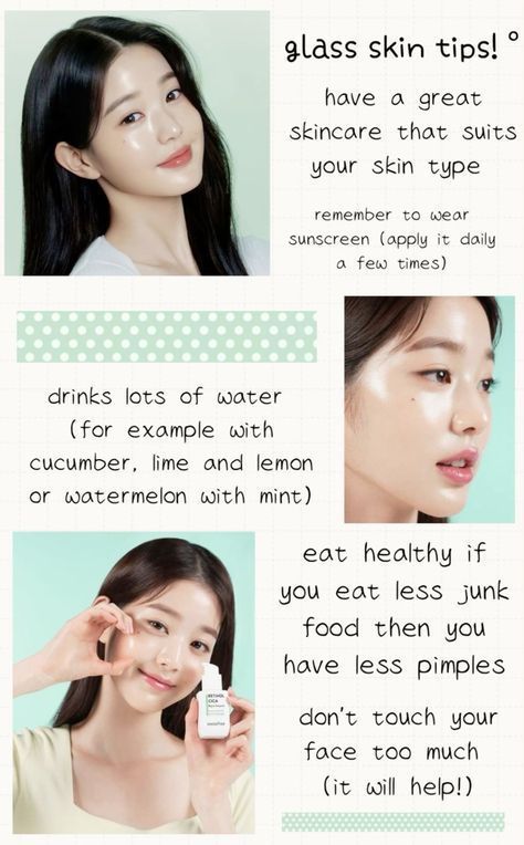 Wonyoung Glass Skin, Wongyoungism Beauty Tips, Green Wonyoungism, Wonyoung Skin, Wonyoung Tips, Glass Skin Tips, Wonyoungism Tips, Great Skin, Good Skin Tips