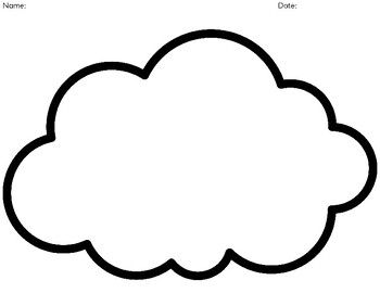 Use these cloud templates for a coloring, writing, or design activity! Cloud Worksheets For Preschool, Mountain Templates, Cloud Template Free Printable, Clouds Craft, Picture Of Clouds, Cloud Coloring Page, Clouds For Kids, Cloud Silhouette, Cloud Printable