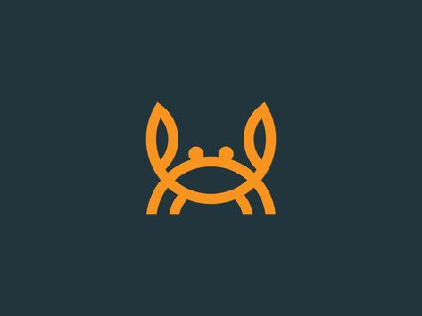 Crab Logo Design, Crab Logo, Golden Ratio In Design, Logotype Inspiration, Sea Logo, Animal Logos, Logo Animal, Fox Logo, Animal Crossing Characters