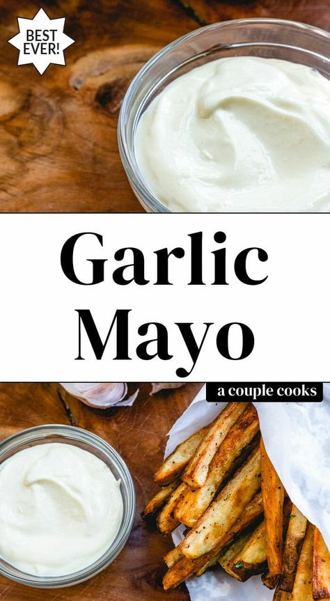 Garlic Mayonnaise Recipe, Falafel Sauce Recipe, Garlic Mayo Recipe, Garlic Mayo Sauce, Fire Recipes, Vegan Sauce Recipes, Homemade Aioli, Dairy Free Dips, Lemon Dill Sauce