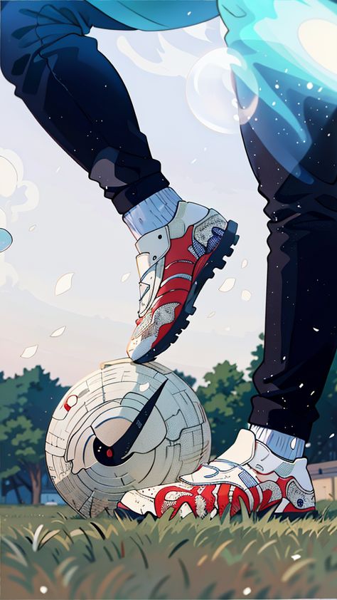 Anime Football Football Animated Wallpaper, Soccer Pc Wallpaper, Football Anime Wallpaper, Football Illustration Art, Pfp Soccer, Soccer Cartoon, Football Anime, Soccer Anime, Japan Football