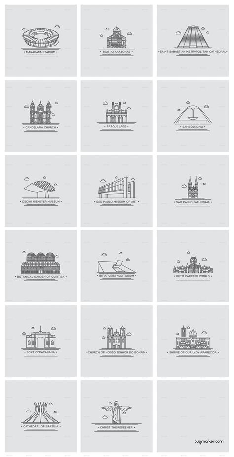 Landmark Design, Usa Landmarks, Tourism Logo, P Tattoo, Postage Stamp Design, Architecture Drawing Sketchbooks, 달력 디자인, Building Icon, City Icon