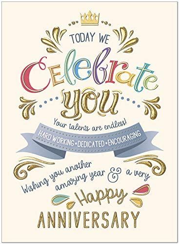 Employee Appreciation Cards, Work Anniversary Quotes, Work Anniversary Cards, Music Greeting Cards, Happy Fathers Day Images, Foil Embossing, Fun Typography, Happy Anniversary Cards, Anniversary Greeting Cards