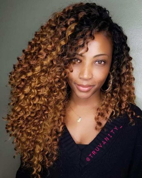 Long Freetress Curls with a Side Part Bob Style Haircuts, Micro Braids Styles, Crochet Curls, Faux Loc, Crochet Hairstyles, Tree Braids, Layered Curly Hair, Curly Crochet Hair Styles, Crochet Braid Styles