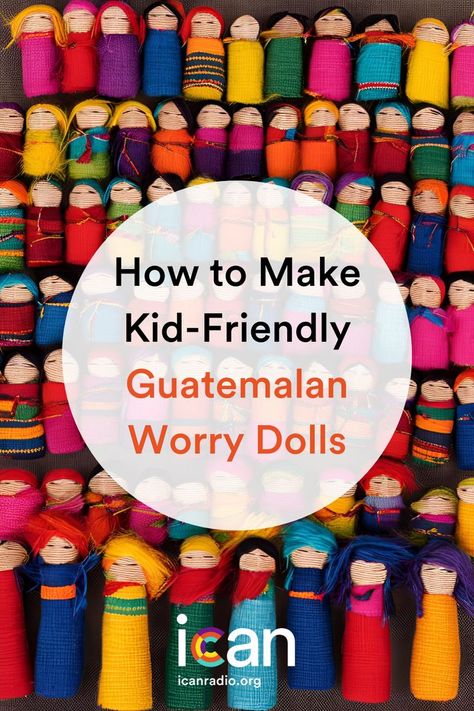 Guatemalan worry dolls have found use in homes, schools, hospitals, and counseling offices, and are especially popular with tourists visiting Guatemala. Learn how to make your own kid-friendly version of this fun craft! Guatemala Crafts, Guatemalan Worry Dolls, Worry Dolls, Boredom Busters, Craft Day, Good Listener, Kids Ideas, Fun Craft, Easy Craft